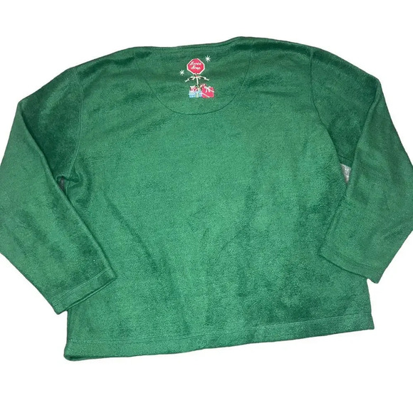 Vintage Decorated Originals Green Christmas Cardigan‎ Sweater Women's Large - Picture 6 of 6